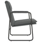 vidaXL Modern Lounge Chair, Dark Gray, Made from 100% Polyester Fabric, Metal and Plywood, Features Armrest, Size: 21.7"x25.2"x31.5", Weighs 19.29 Pounds