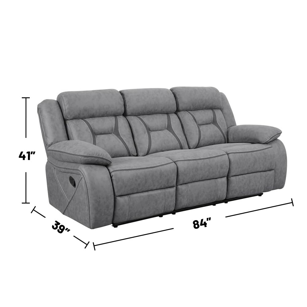 Coaster Higgins 3-Piece Motion Sofa Set, Grey