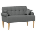 vidaXL Loveseat with button tufted Dark Grey 47.24 x 25.59 x 31.10 in