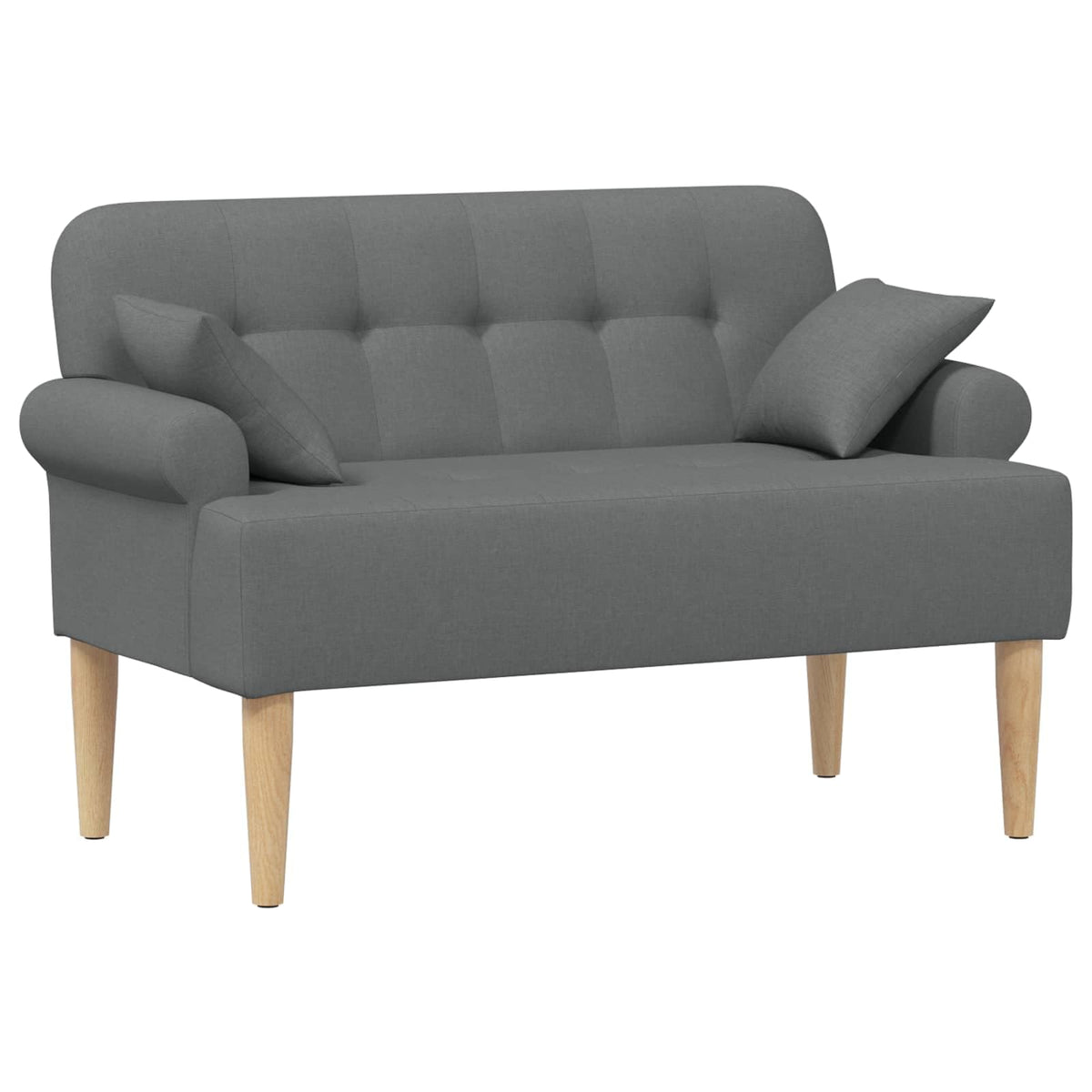 vidaXL Loveseat with button tufted Dark Grey 47.24 x 25.59 x 31.10 in