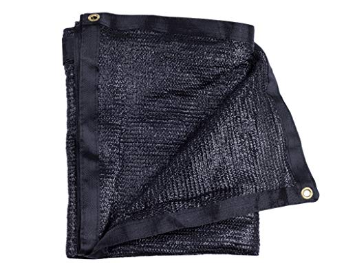 E.Share 40% Black Shade Cloth Taped Edge With Grommets Uv 10Ft X 20Ft