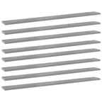 vidaXL Modern Bookshelf Boards 8 pcs Set, Concrete Gray, Engineered Wood, Easy-to-Clean | Replacement or Additional Storage Boards