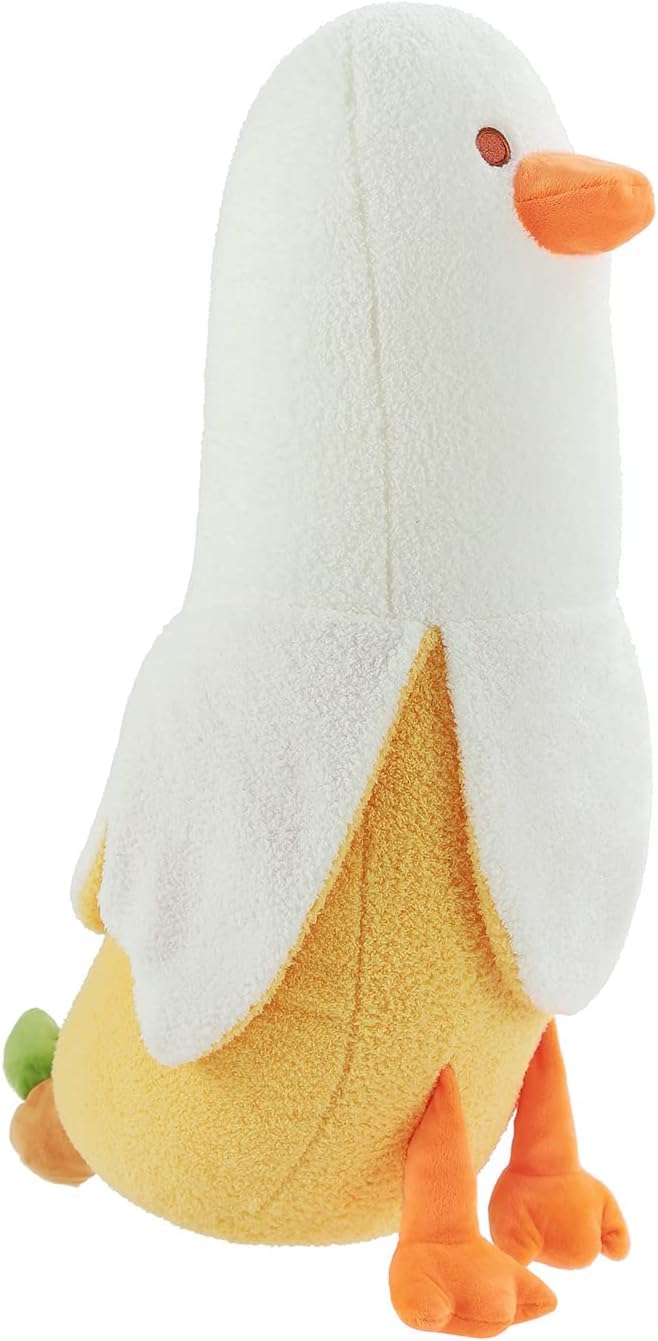 Banana Duck Plush Toy-12' Weighted Duck Stuffed Animals, Elastic Duck Plush Stuffed Animals Banana Plushie Hugging Pillow, Thro