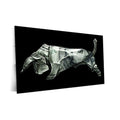 DesignSkinz Wall Art | HD Metal Prints | Home Decor for Living Room, Bedroom, Office, Study, Shelf (24x16inch)  Bull Origami