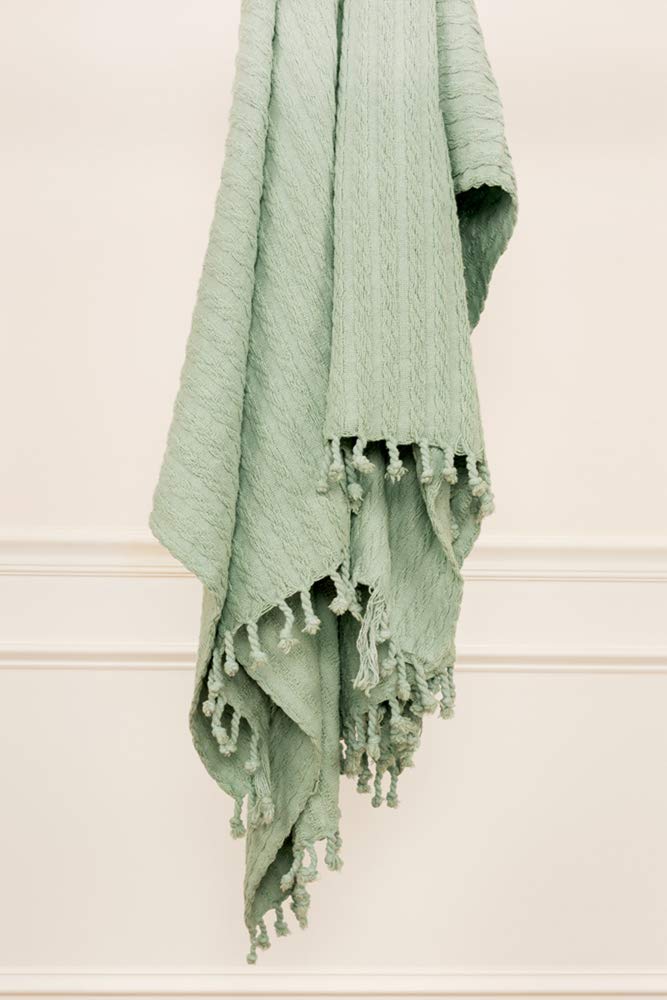 Rizzy Home | TH0604 | 50"X 60" Blue/Green/Throw