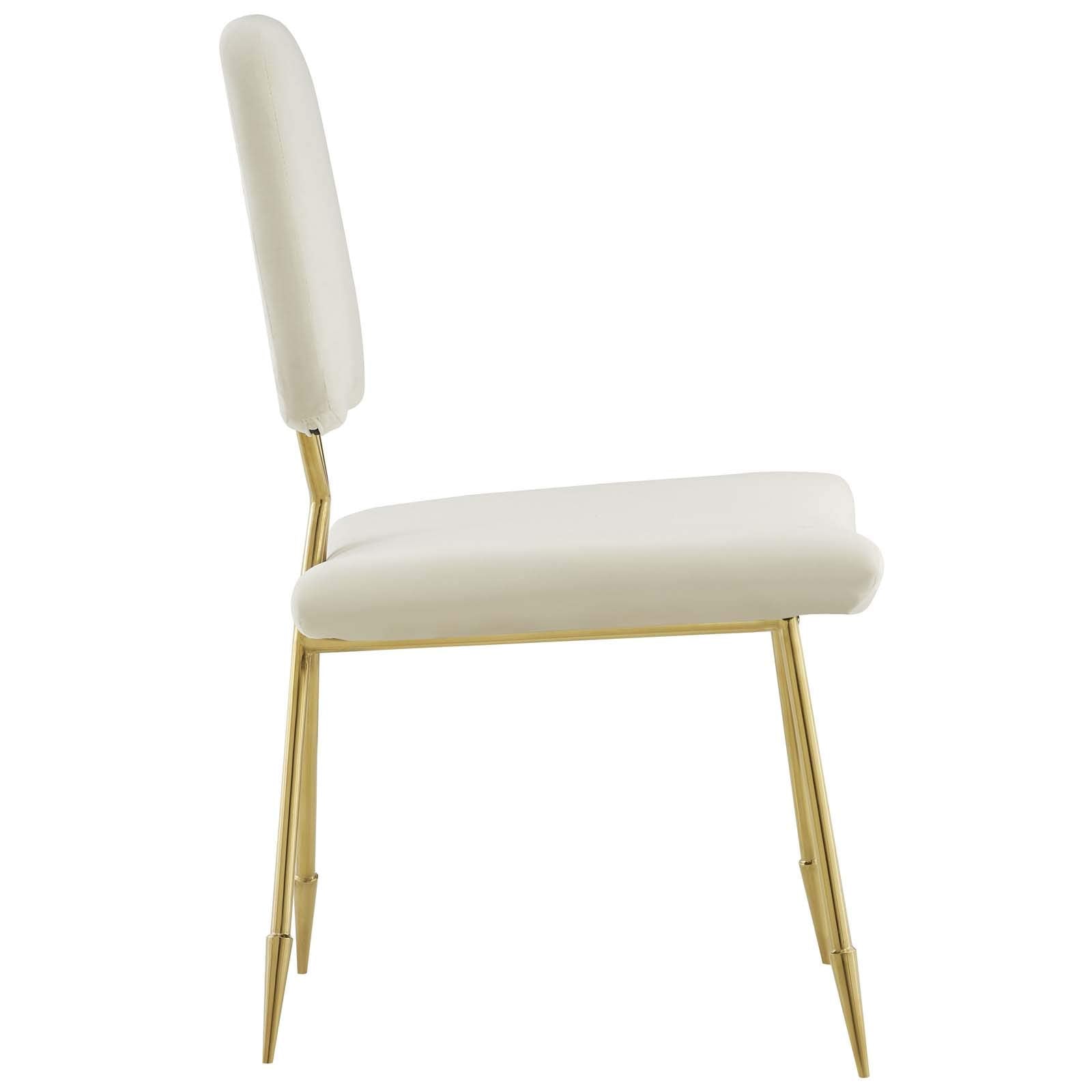 Modway Ponder Dining Side Set Of 2, Two Lounge Chairs, Ivory