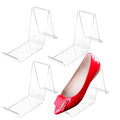 Wresty 2 Pair/4 Pcs Acrylic Shoe Store Display Stands Clear Sandal Display Stands High Heel Display Rack Holder for Home Shoppin