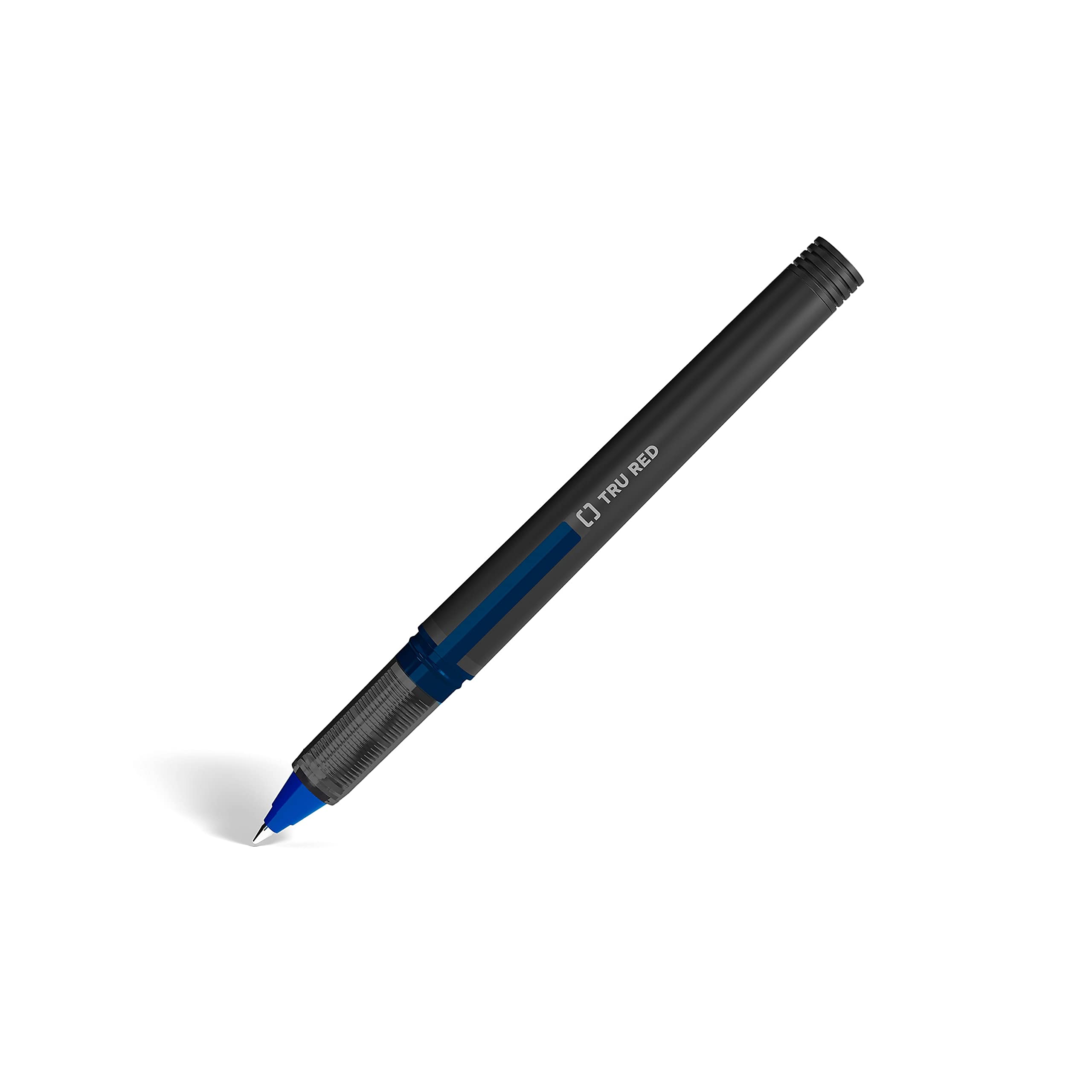 Tru Red Tr57322 Rollerball Pens, Fine Point, Blue, Dozen/Pack