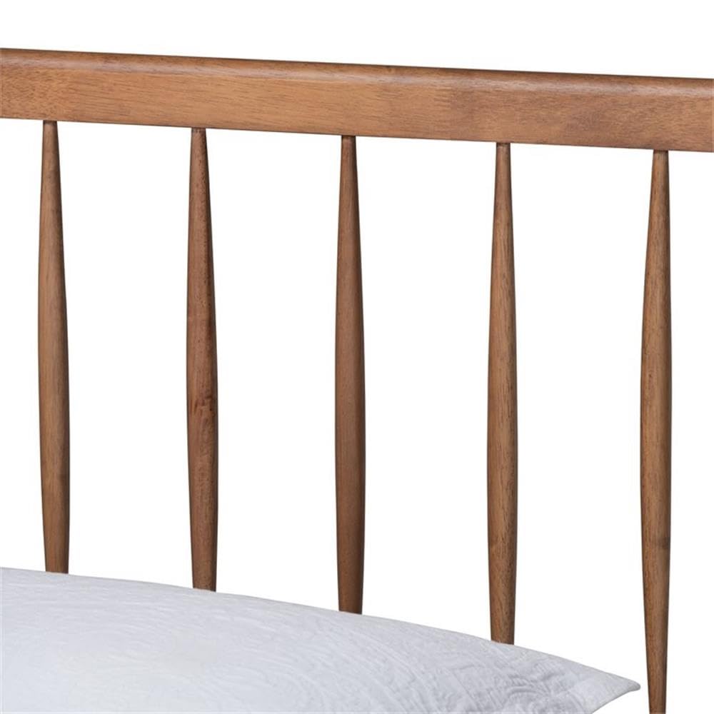 Baxton Studio Toru Mid-Century Modern Ash Walnut Finished Wood Twin Size Platform Bed