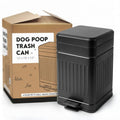 Small Dog Poop Trash Can Outside, 1.3 Gal Stainless Steel Dog Waste Trash Can, Waterproof Small Poop Bucket Outdoor with Lid, Po
