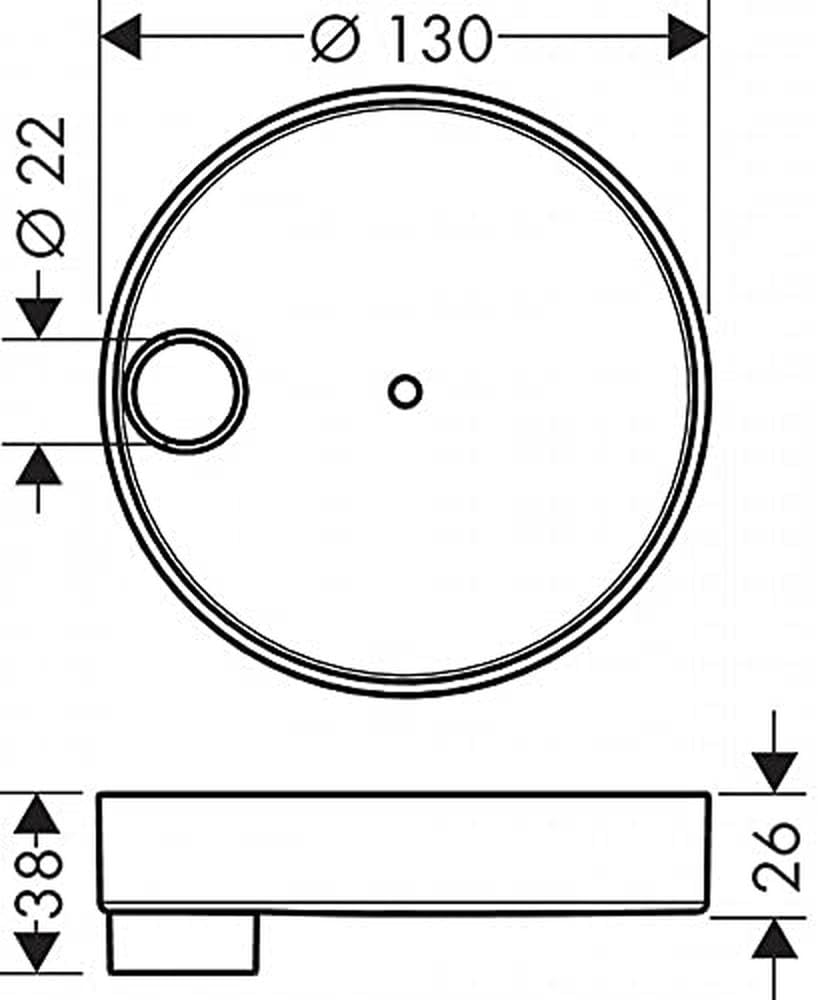 Hansgrohe Soap Dish Puro Easy Install 1-Inch Modern Accessories In Chrome, 28679000