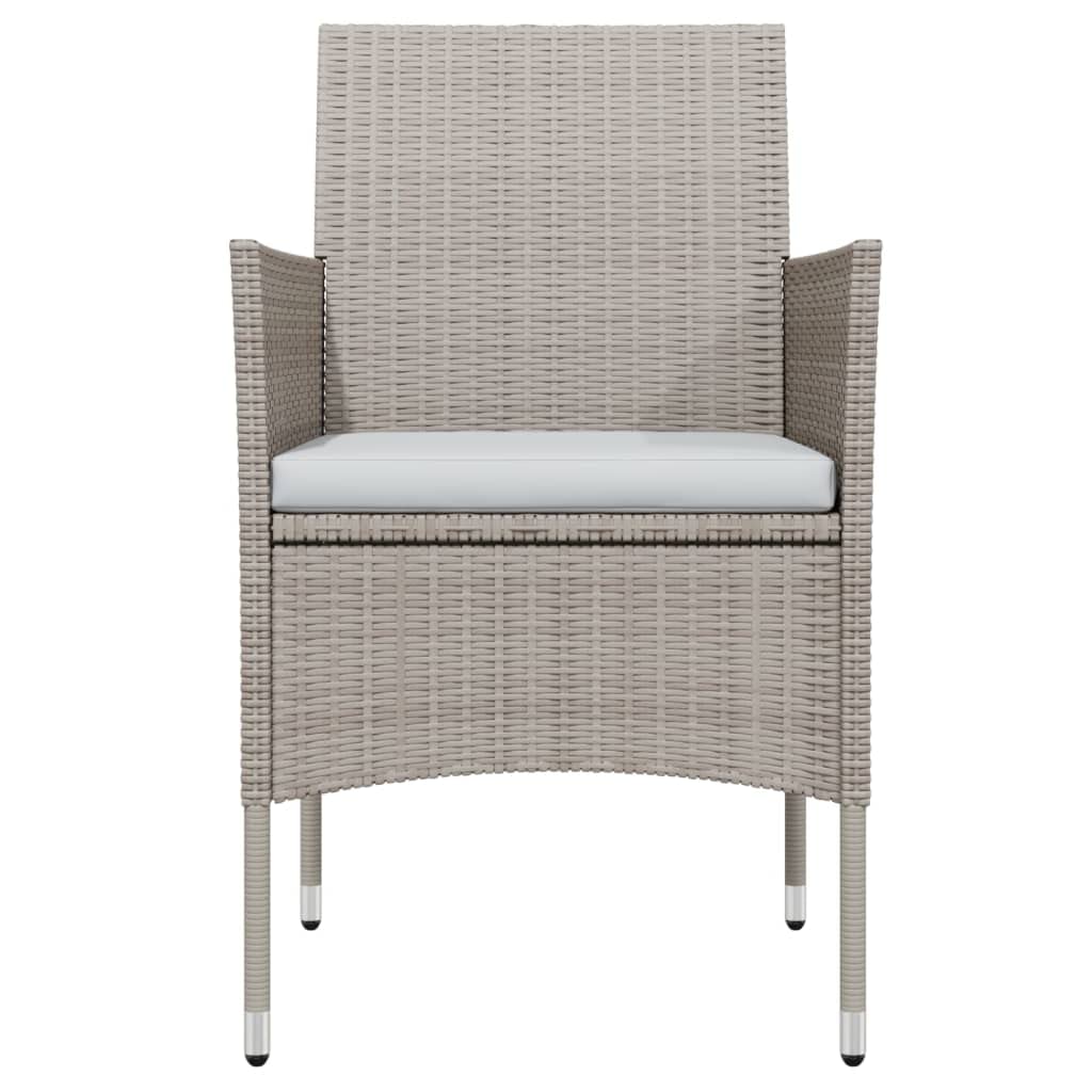 vidaXL Patio Dining Set 5 Piece with Cushions Garden Outdoor Lawn Yard Terrace Balcony Table and Chair Seat Seating Furniture Beige and Black