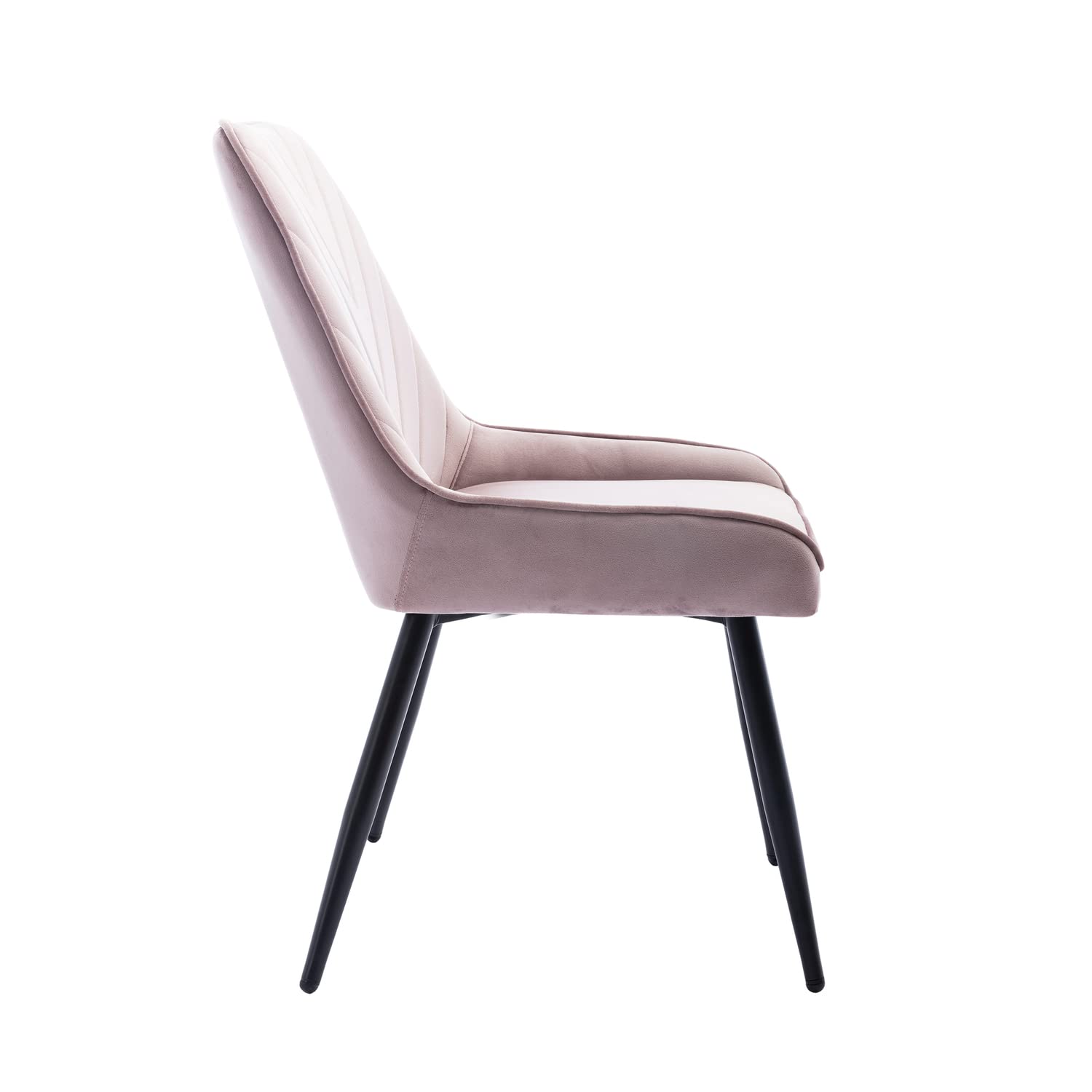 Techni Mobili Modern Contemporary Velvet (Set of 2) Chair, One Size, Pink