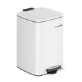 SONGMICS Kitchen Trash Can, 5.2-Gallon (20 L) Trash Bin, Stainless Steel Garbage Can, with Inner Bucket, Soft Close and Stays Op