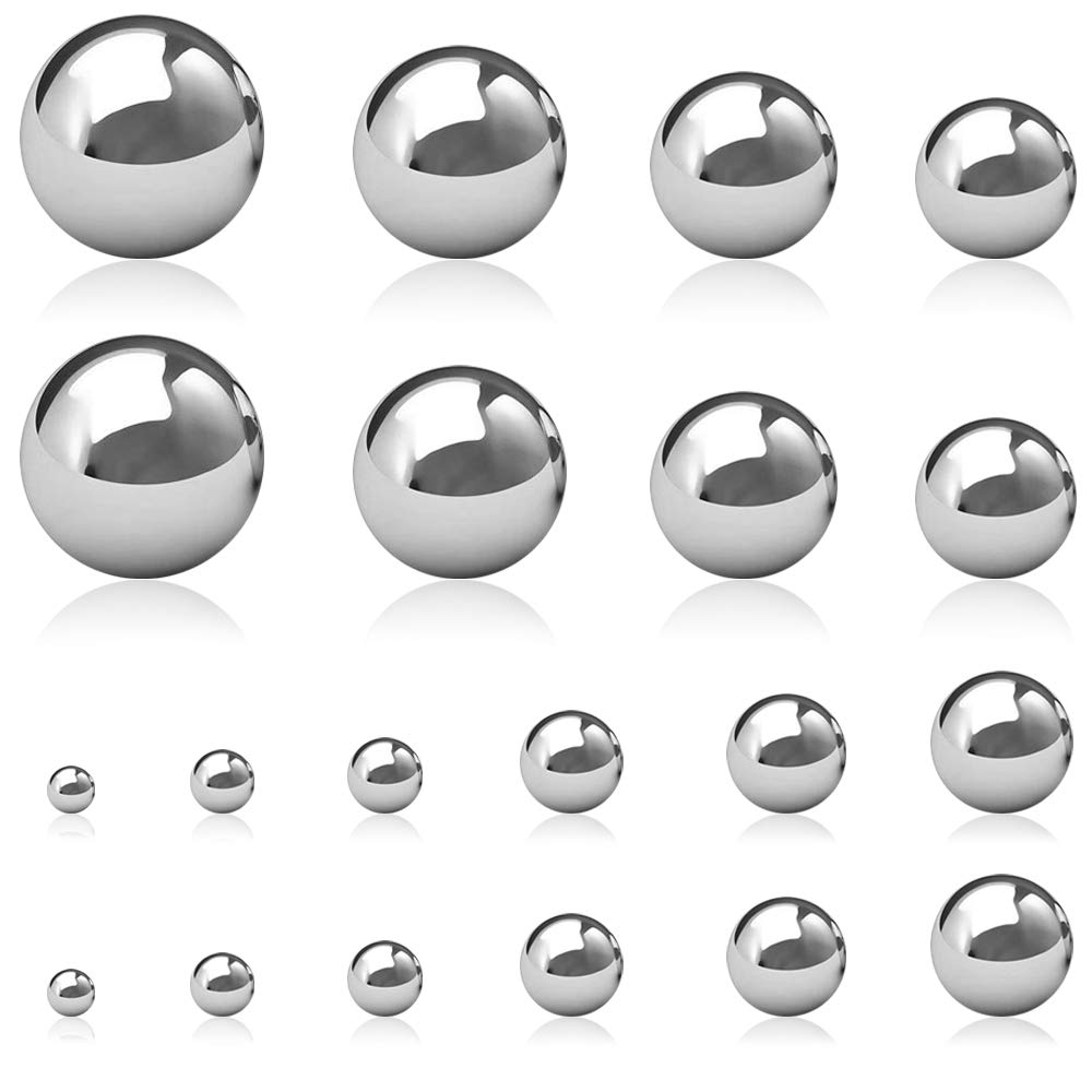 Findtop 20 Pieces Coin Ring Making Forging Balls,Findtop Stainless Steel Balls Assortment Of 3/4 Inch, 5/8 Inch, 9/16 Inch, 1/2