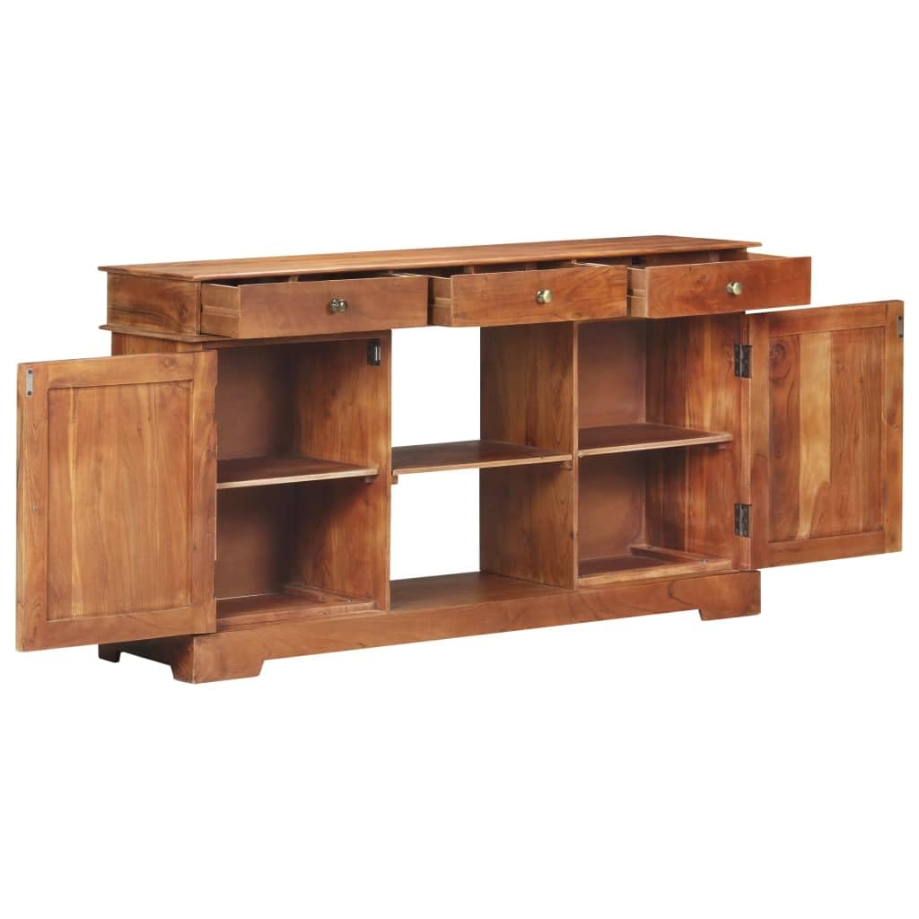 vidaXL Sideboard 53.1&quot;x13.8&quot;x29.5&quot; Solid Acacia Wood