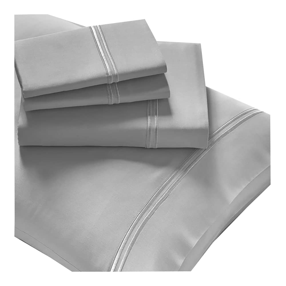 PureCare Elements Cool Touch Sheet Set Featuring 100% Tencel, Precision-Fit Corners & enveloping Pillowcases, Split California King, Dove Gray (PCST-SCK-GY)