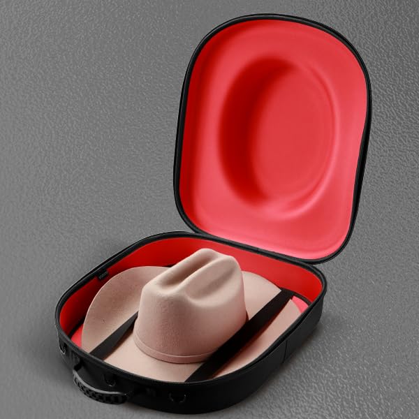 Ozueccr Cowboy Hat Holder For Travel - Crush Proof Hat Carrier Case For Travel Protects Up To 2 Cowboy, Panama & Tweed Hats - Eq