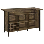 Coaster Bellemore Wood Rectangular Storage Bar Unit Rustic Oak