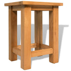 vidaXL Brown End Table/Nightstand - Solid Oak Wood and MDF Veneer | Compact Design for Small Rooms | Durable and Functional | Rectangular Side/End Table Console