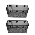 Magnetic Basket Set Of 2 - Mesh Organizer And Holder On White Board For Dry Erase Markers Or In Locker - Magnet Shelves For Refr