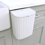Glad Roomate Under Counter Trash Can | Space Saving Waste Bin for Kitchen Cabinet, Bathroom or Office | Dual Lid for Ease of Ope