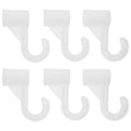VOSAREA 6pcs Closet Rod Bracket: Adjustable Hanging Clothes Heavy Duty Wardrobe Rod Hook Closet Pole Holder Support for Bedroom 