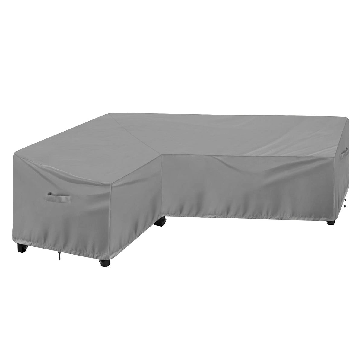 Outdoorlines Waterproof Outdoor Patio Sectional Cover - Uv Resistant & Windproof L-Shaped Patio Furniture Covers For Deck, Lawn And Backyard, 420D Heavy Duty Couch Cover, Left Facing, 83'X104', Gray