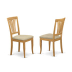 East West Furniture CAAV5C-OAK-C 5 Piece Kitchen Table & Chairs Set Includes a Rectangle Dining Room Table and 2 Linen Fabric Dining Chairs with 2 Benches, 36x60 Inch, Oak