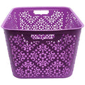 Cutting EDGE Plastic Turkish Storage Basket, Large, Purple (Set of 1)
