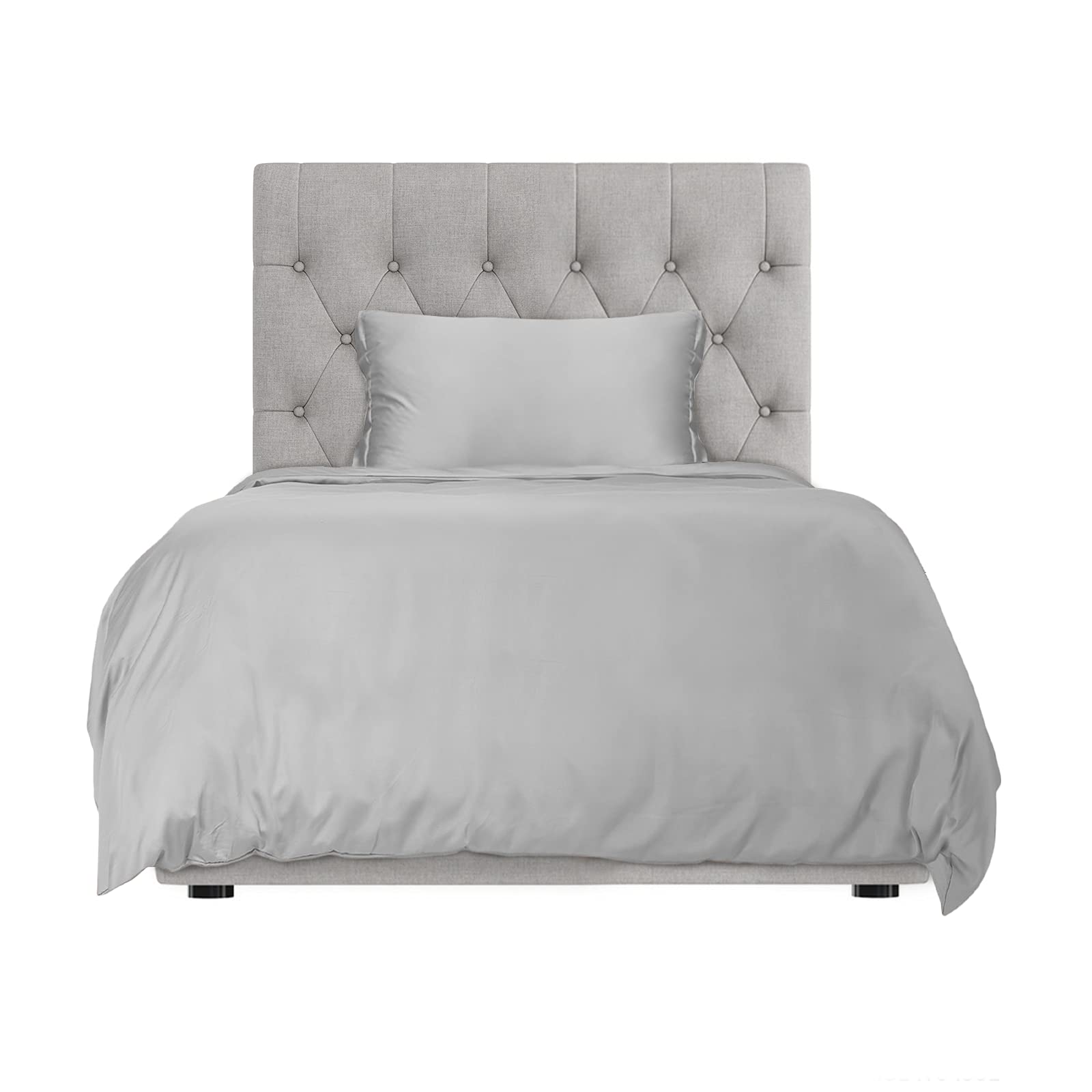 Hotel Sheets Direct 100% Duvet Cover 2 Piece Set - Better Than Silk - 1 Duvet Cover, 1 Pillow Sham With Corner Ties And Zipper C