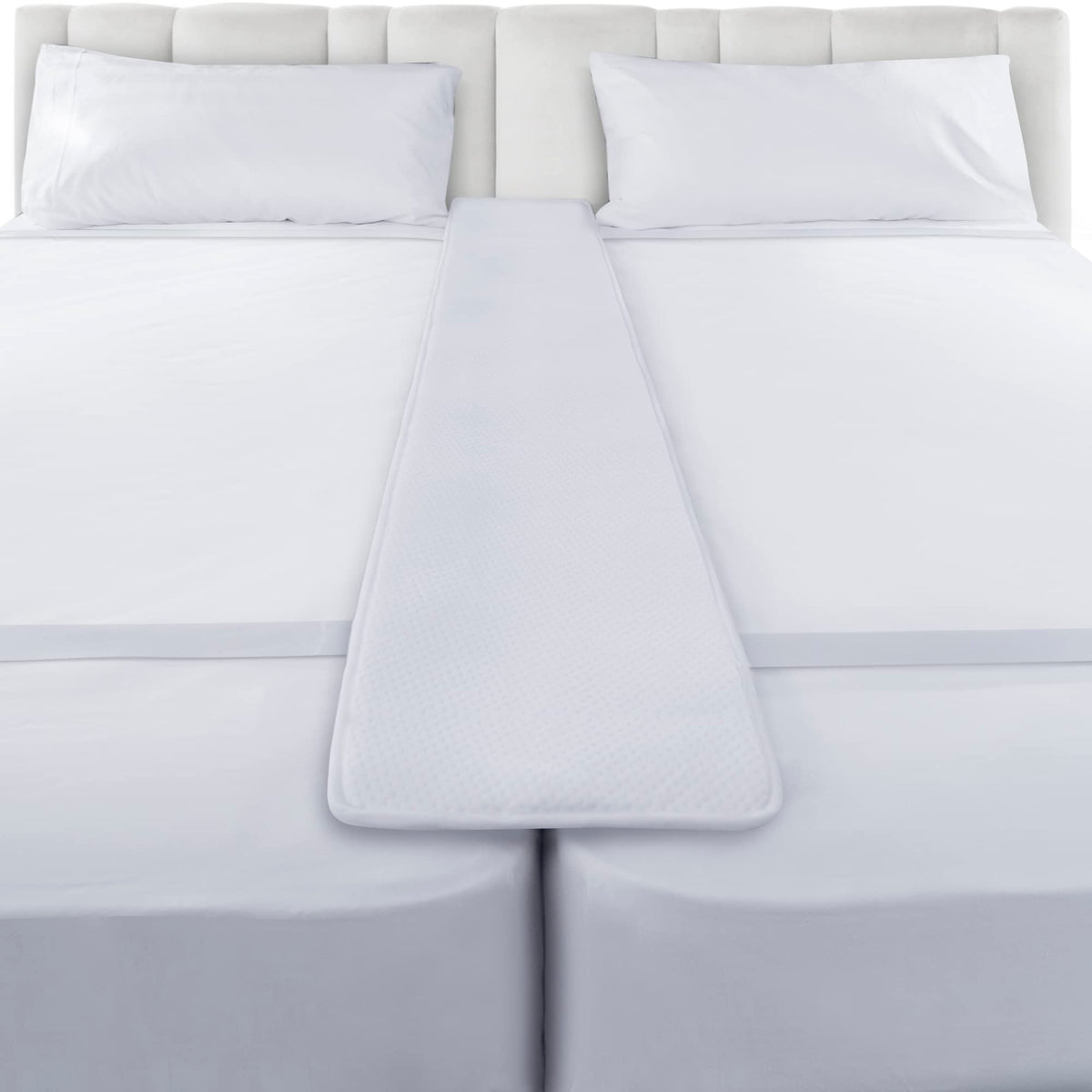 Feelathome Premium 12' Bed Bridge (No-Wedge Design) - Twin Xl To King Bed Converter Kit With Double Straps- Extra Wide Memory F