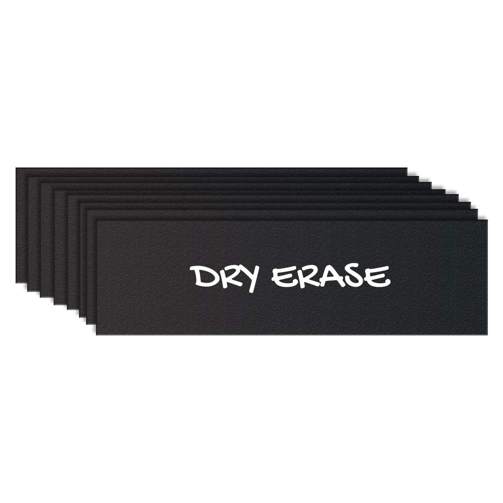 Black Dry Erase Chalkboard Magnetic Shelf Label Magnets. Perfect For Kitchen Of Office. (1' X 5' (10 Pieces)