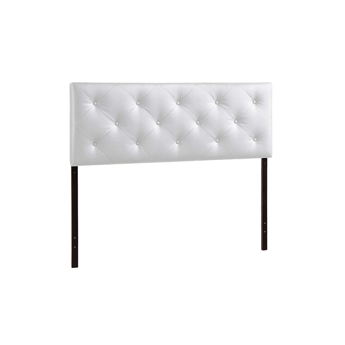 Baxton Studio Baltimore Modern and Contemporary White Faux Leather Upholstered Twin Size Headboard