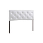Baxton Studio Baltimore Modern and Contemporary White Faux Leather Upholstered Twin Size Headboard