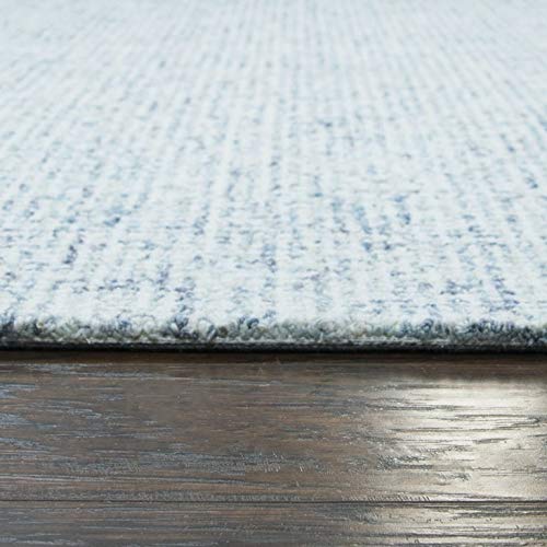 Rizzy Home Alora Decor London 12' X 15' Solid Blue/Gray/Rust/Blue Hand-Tufted Area Rug