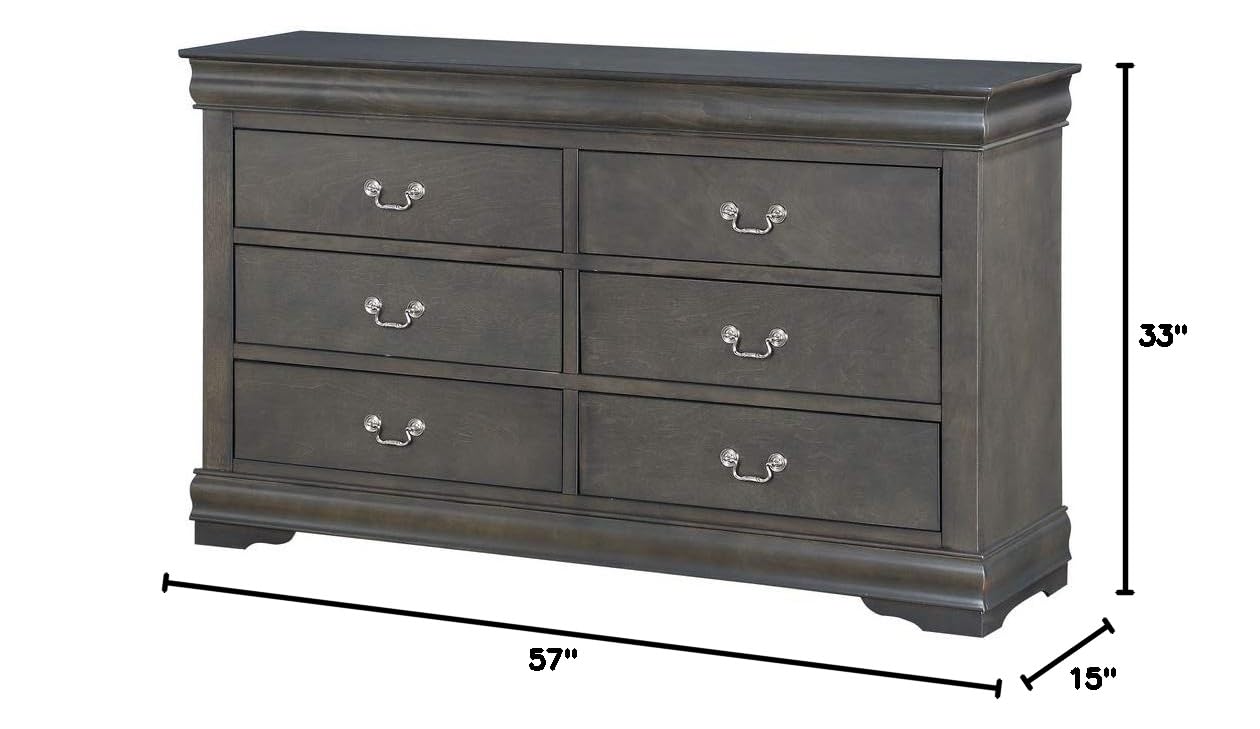Acme Louis Philippe Dresser in Dark Gray