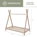 American Furniture Classics Model Twin Teepee Twin Size Teepee Bed with Raised Base