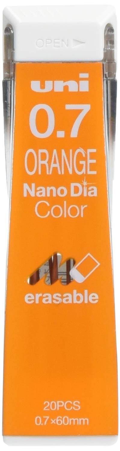 Uni Color Mechanical Pencil 0.7Mm Lead, Nanodia, Orange, 0.7Mm Lead