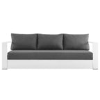 Modway Tahoe Patio Aluminum Sofa With White Charcoal Finish Eei-5676-Whi-Cha