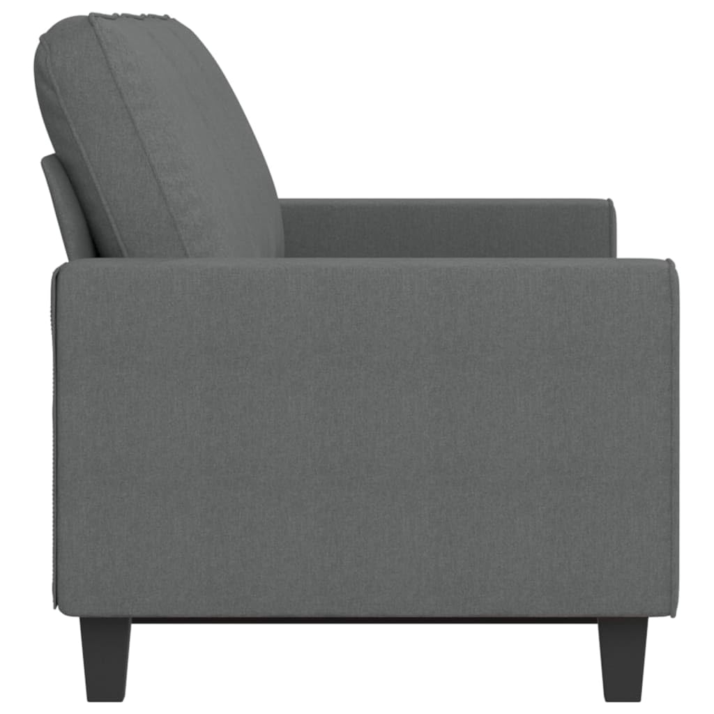 vidaXL 3-Seater Sofa in Dark Gray - 70.9&quot; Wide, Upholstered in Polyester Fabric, Modern Style for Living Room, Lounge, Office