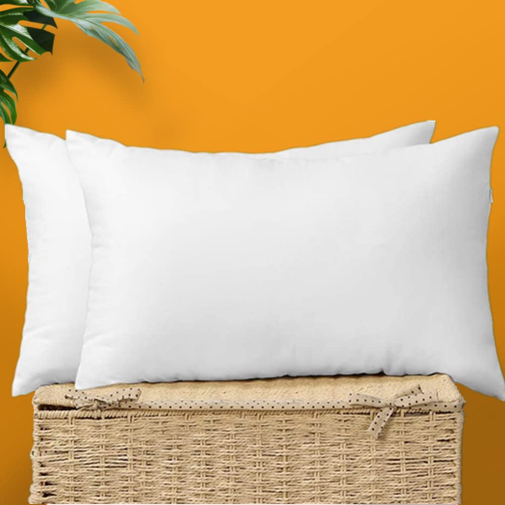 Otostar Set Of 2 Throw Pillow Inserts 12X20 Inch Premium Decorative Pillow Stuffer Rectangle Form Interior Sofa Pillow Inserts F