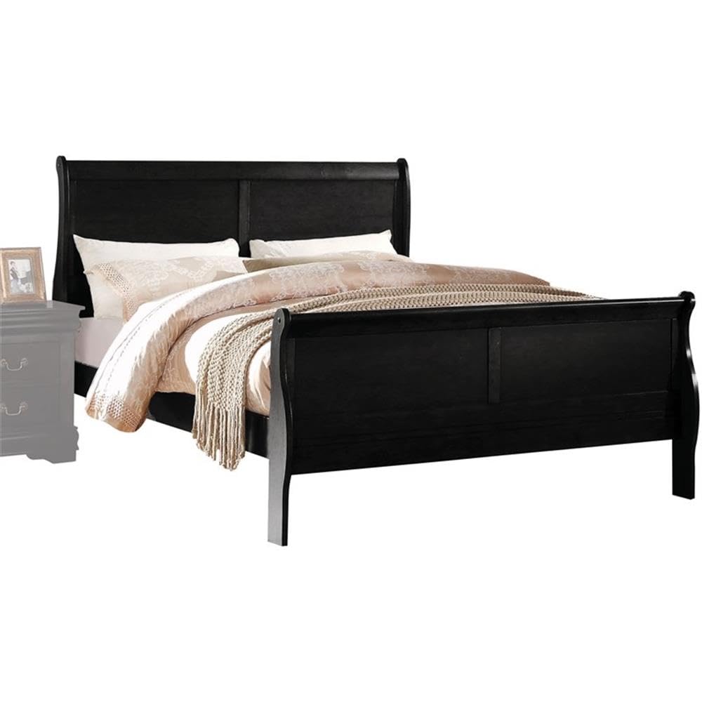 Acme Louis Philippe Queen Bed in Black
