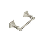 Moen Retreat Brushed Nickel Double Post Pivoting Toilet Paper Holder, Wall Mounted Toilet Roll Holder, Dn8308Bn