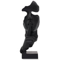aboxoo Thinker Statue, Silence is Gold Abstract Art Figurine, Modern Home Resin Sculptures Decorative Objects Piano Desktop Deco
