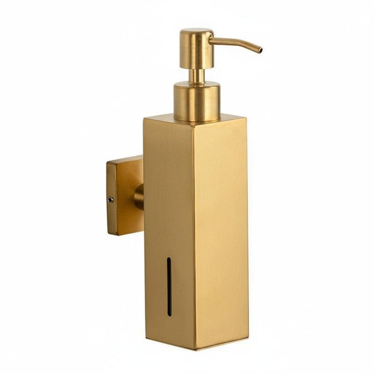 TRENDIVIBE Wall Mounted Soap Dispenser Manual Hand Soap Pump Refillable Shower Gel Container for Hotel, Office, Kitchen Brushed