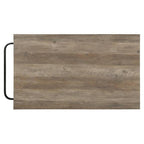 Acme Macaria Wooden 2-Shelf Kitchen Island in Rustic Oak and Black