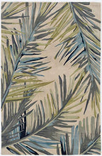 HomeRoots 4'X6' Ivory Hand Tufted Tropical Palms Indoor Area Rug