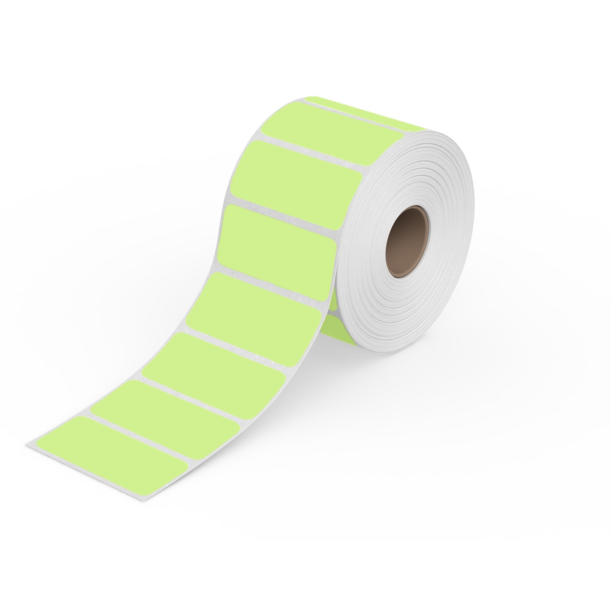 Rollo Direct Thermal 2X1 Sticker Labels - Roll Of 1,000 Green Thermal Labels - Multi-Purpose Thermal Printer Stickers