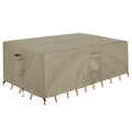 Outdoorlines Outdoor Waterproof Patio Table Furniture Set Covers - Rectangle Couch Sectional Cover Outside Weatherproof Patio Furniture Covering For Deck, Lawn And Backyard 90'L X 64'W X 28'H, Camel